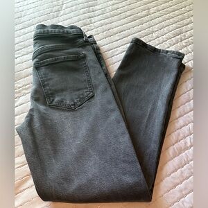 Banana Republic High Rise Straight Black Stretch Denim Jeans Size 26
